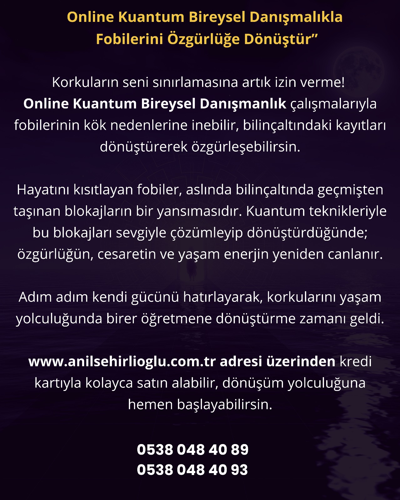 Online Kuantum Bireysel Danışmanlıkla Fobilerini Özgürlüğe Kavuştur - Görsel 2