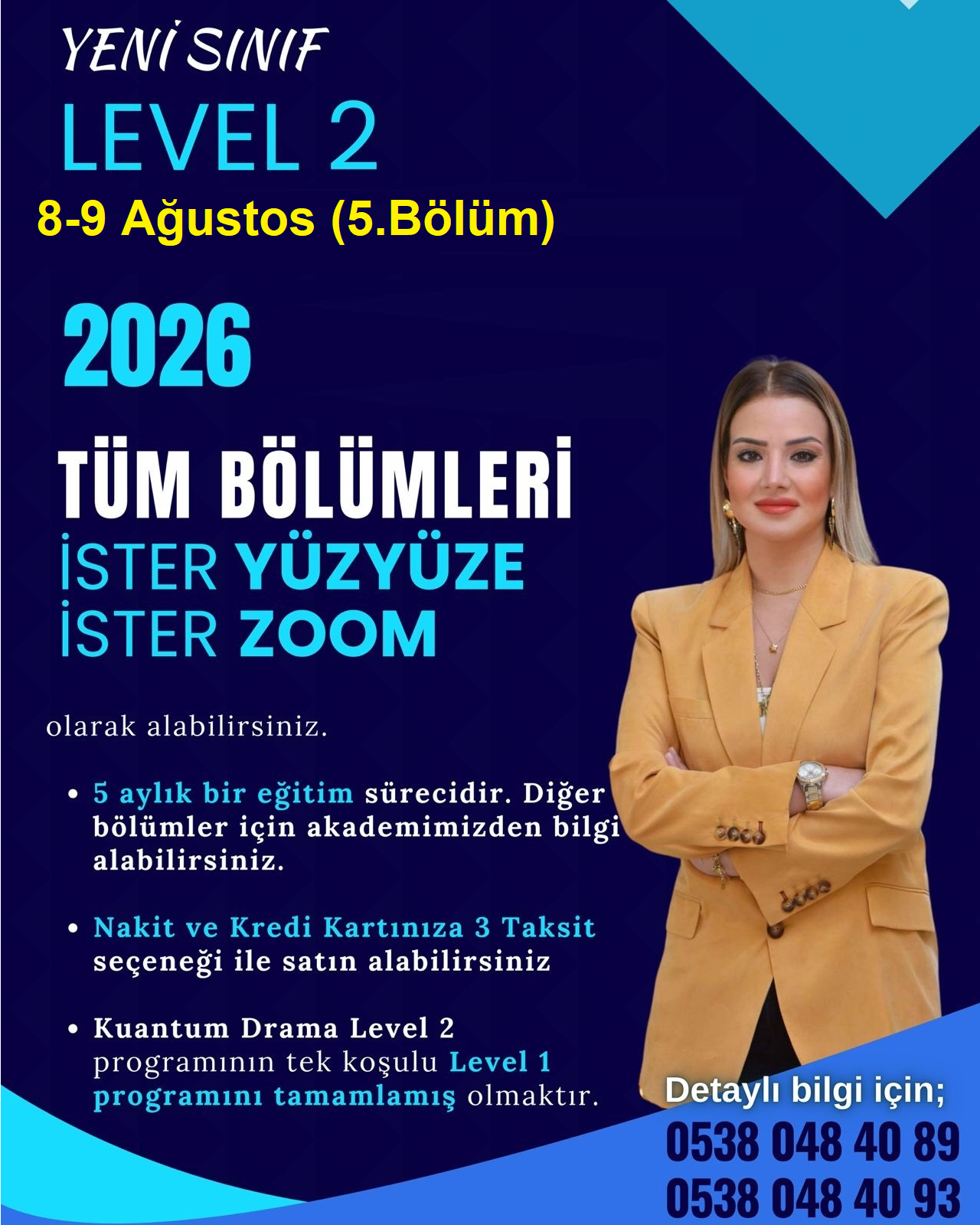 Kuantum Drama Uygulayıcılık LEVEL 2 Programı (8-9 Ağustos 2026 5.BÖLÜM)